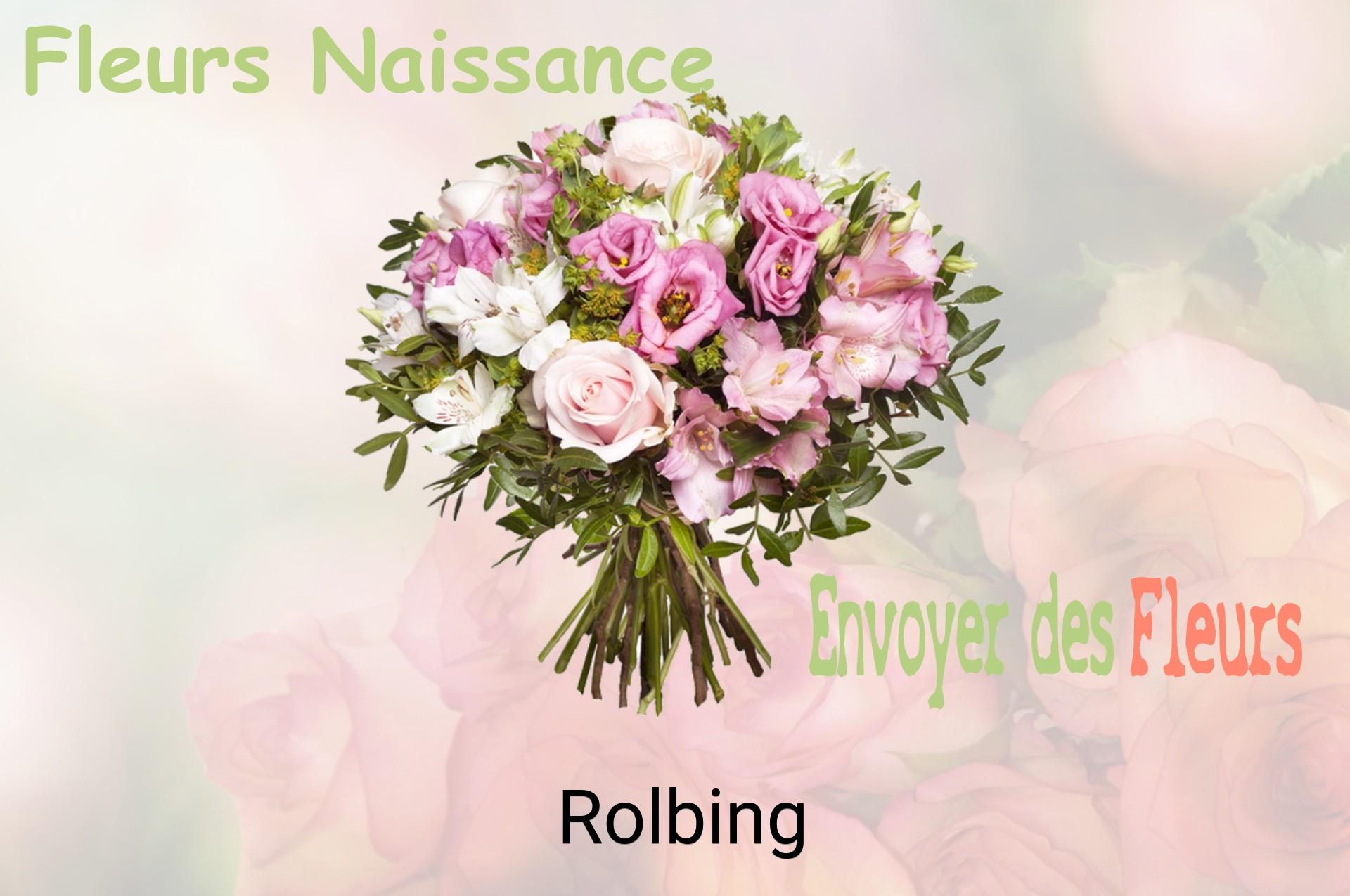 Bouquet de fleurs de naissance livré à Rolbing