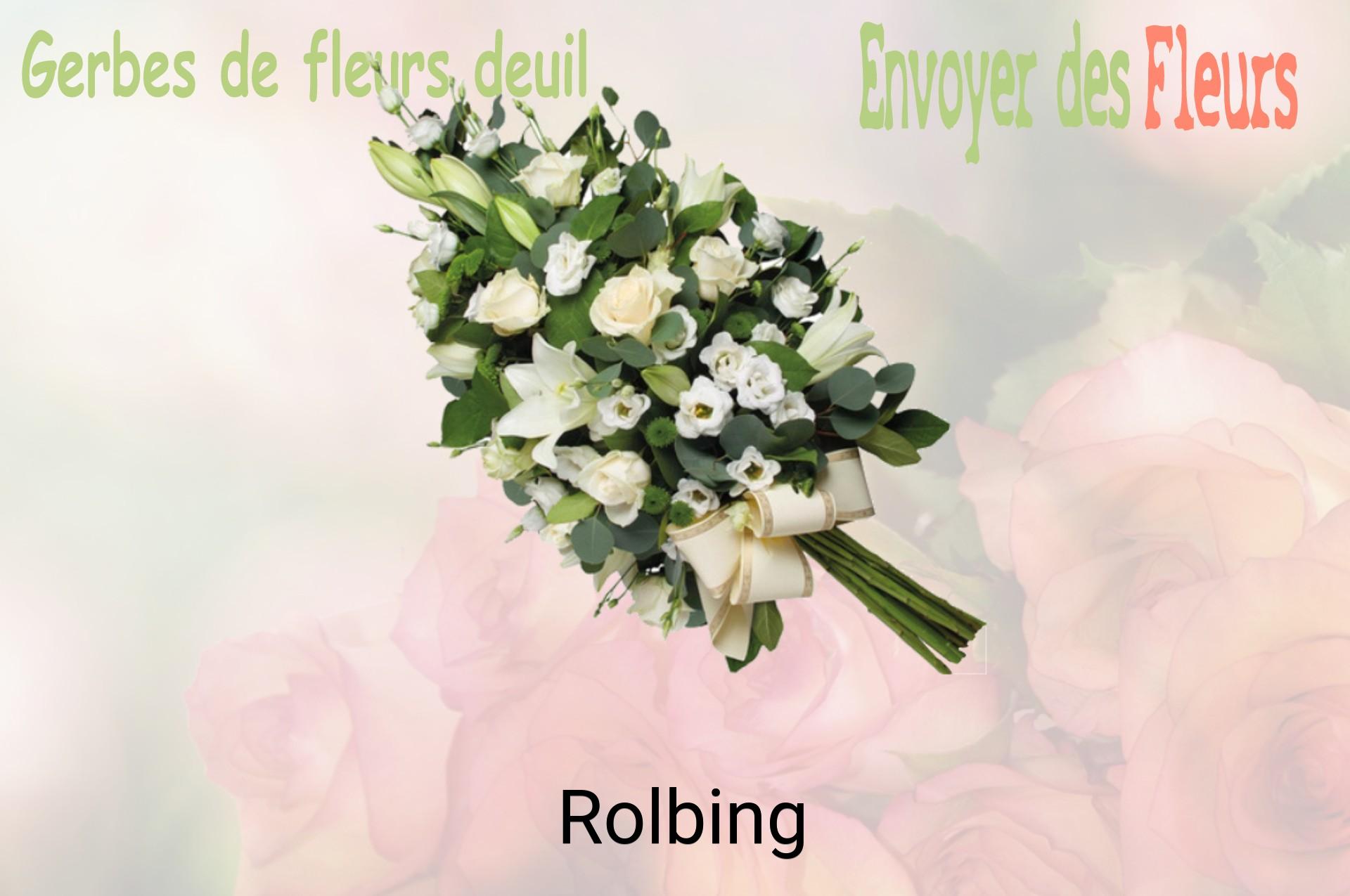 Gerbe de fleurs de deuil livrée à Rolbing